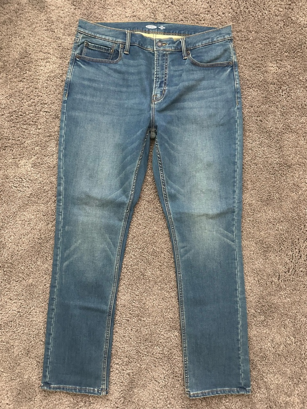 Old Navy Men's Slim Straight Denim Jeans in Medium Blue Wash 36x32